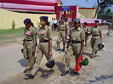 Female police officers in Kolkata Women Police 07172.JPG