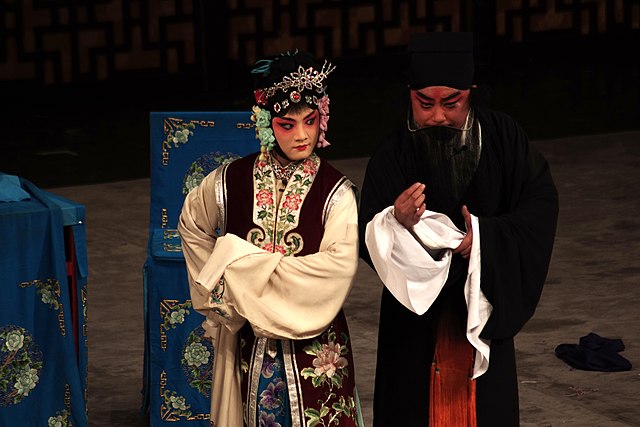 Yan Poxi and Song Jiang, from a 2015 Peking opera performance in Tianchan Theatre, Shanghai, China.