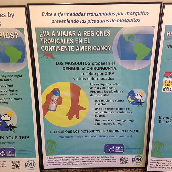 File:Zika outreach poster at Bradley International Airport - Spanish departure (27097791734).jpg