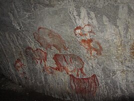 Cave paintings in the Shulgan-Tash Nature Reserve.
