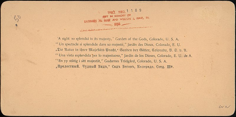 File:-Group of 37 Stereograph Views of the Garden of the Gods and Other Colorado Scenery, United States of America- MET DP73796.jpg