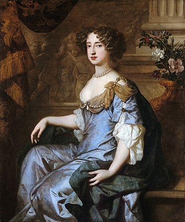 Portret van koningin Maria II Stuart (1662–1694), gemalin van stadhouder-koning Willem III van Oranje. Schilderij door Peter Lely (1618–1680).