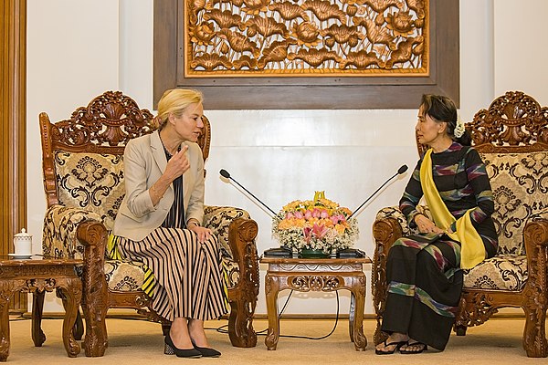 Kaag meeting with State Counsellor of Myanmar Aung San Suu Kyi in 2018