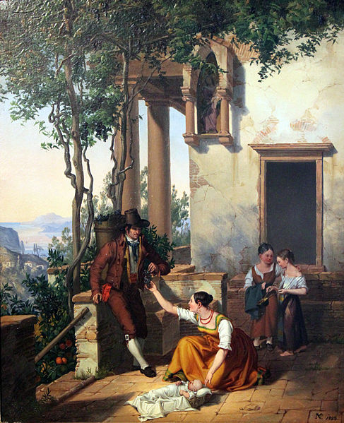 File:1828 Neher Szene aus dem italienischen Volksleben anagoria.JPG