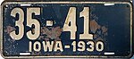 1930
Iowa licencoplate.jpg