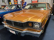 1974 Matador sedan 1974 AMC Matador sedan in Golden Tan standard interior at Rambler Ranch 2of5.jpg