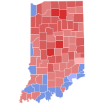 1976 Indiana gubernatorial election results map by county.svg