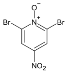 Strukturformel von 2,6-Dibrom-4-nitropyridin-N-oxid