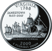 Virginia quarter dollar coin