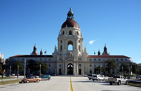 Pasadena City Hall, currently the tallest building in Pasadena. 2008-1226-Pasadena-003-CityHall.jpg