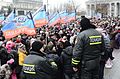 DPR militants and separatist supporters in Donetsk (20 December 2014)