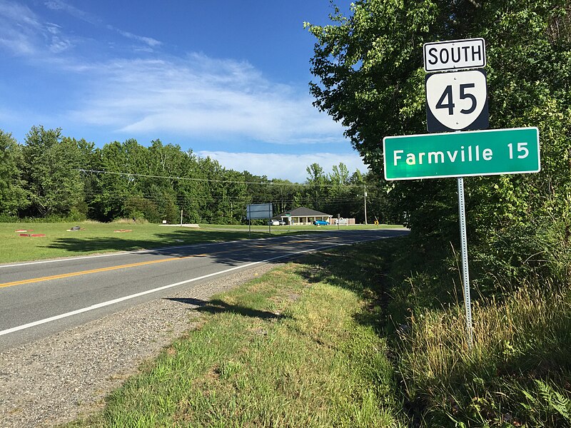 File:2017-06-27 18 02 27 View south along Virginia State Route 45 (Cumberland Road) at U.S. Route 60 (Anderson Highway) in Cumberland, Cumberland County, Virginia.jpg