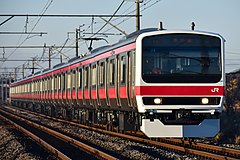 京葉線用の209系500番台 （2019年12月24日 姉ケ崎駅 - 五井駅間）