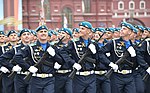 The Air Force cadets marching on Red Square.