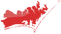 2022 North Carolina's 13th State House of Representatives district election results map by county.svg