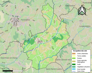 Kolorowa mapa przedstawiająca zagospodarowanie terenu.