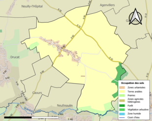 Kleurenkaart met landgebruik.