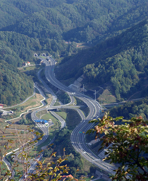Highway corridor at Đurmanec in Krapina-Zagorje County