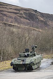 Ajax prototype in March 2016 AJAX, the Future Armoured Fighting Vehicle for the British Army MOD 45159446.jpg