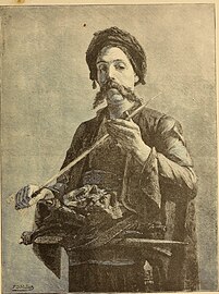 Drawing of a bashi-bazouk by Francis Davis Millet, 1889.