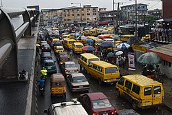 A view of Ojuelegba Under bridge, Yaba, Lagos-Nigeria