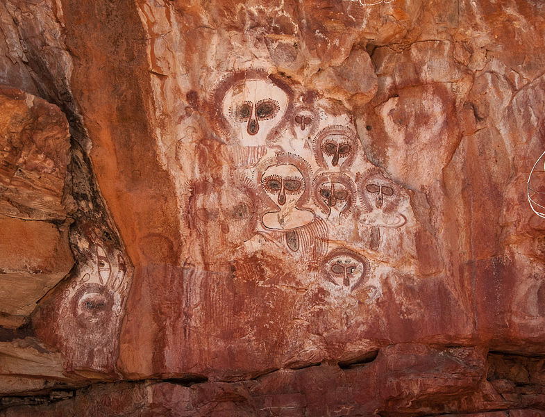 File:Aboriginal rock art on the Barnett River, Mount Elizabeth Station.jpg