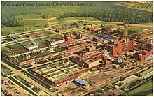 Aerial view of the Orlon Plant in Camden. Aerial view of Duponts "Orlon" Plant, Camden, S. C.jpg