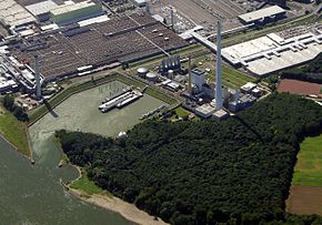 Port of Niehl II with Cologne-Merkenich thermal power station