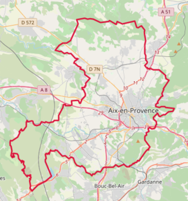 Poziția localității Aix-en-Provence
