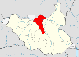 Штат на мапі Південного Судану