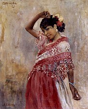 Gitane dansant I, 1881, Mänttä-Vilppula, musées d'Art Serlachius Gustaf et Gösta.