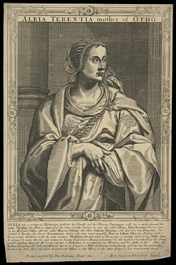 Albia Terentia, mother of Otho, Emperor of Rome. Line Wellcome L0050553.jpg