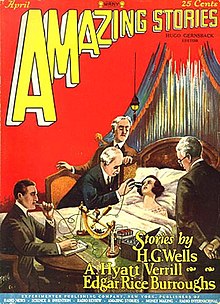 The April 1927 Amazing Stories cover-featured a reprint of The Man in the Room, a Luther Trant detective story Balmer wrote together with William MacHarg