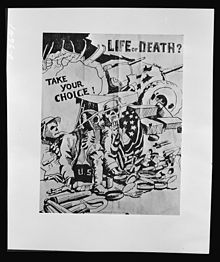 Death unless you surrender. Here is an OWI leaflet giving Japan's ultimatum to the Filipino people. In reply, the Filipinos threw their entire resources and manpower into the struggle on the side of the United States. Anti-Japanese Propaganda.jpg