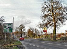 Approaching the Holdingham Roundabout from the former route Approach to Holdingham Roundabout on the B1518 - geograph.org.uk - 1136107.jpg