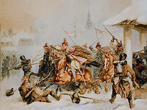 Attack of Polish Krakusi on Russians in Proszowice 1846