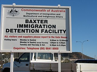 Baxter Immigration Reception and Processing Centre Immigration detention facility in South Australia