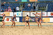 Deutsch: Beachhandball Europameisterschaften 2019 (Beach handball Euro); Tag 6: 7. Juli 2019 – Spiel um Platz Drei, Frauen, Kroatien-Niederlande 0:2 (14:23, 20:22) English: Beach handball Euro; Day 6: 7 July 2019 – Women's Bronze Medal Match – Croatia-Netherlands 0:2 (14:23, 20:22)