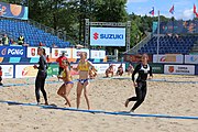 Deutsch: Beachhandball Europameisterschaften 2019 (Beach handball Euro); Tag 3: 4. Juli 2019 – Frauen, Hauptrunde Gruppe II, Deutschland-Spanien 1:2 (18:24, 24:14, 8:9) English: Beach handball Euro; Day 3: 4 July 2019 – Women Main Round Group II – Germany-Spain 1:2 (18:24, 24:14, 8:9)