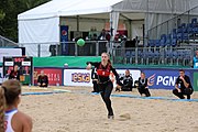 Deutsch: Beachhandball Europameisterschaften 2019 (Beach handball Euro); Tag 3: 4. Juli 2019 – Frauen, Hauptrunde Gruppe II, Deutschland-Spanien 1:2 (18:24, 24:14, 8:9) English: Beach handball Euro; Day 3: 4 July 2019 – Women Main Round Group II – Germany-Spain 1:2 (18:24, 24:14, 8:9)