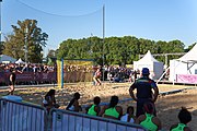 Deutsch: Beachhandball bei den Olympischen Jugendspielen 2018; Tag 3, 9. Oktober 2018; Mädchen, Vorrunde, Gruppe B - Venezuela-Niederlande 1:2 English: Beach handball at the 2018 Summer Youth Olympics at 9 October 2018 – Girls Preliminary Round Group B‎ – Venezuela-Netherlands 1:2