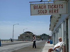 Ordinary life in Jersey Shore beach towns such as Asbury Park are the background to Springsteen's early lyrics. Beach tickets.JPG