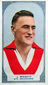 South Melbourne captain and coach, Jack Bisset Bisset hoadleys card.jpg