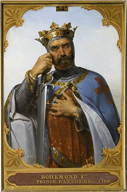 Depiction of Bohemond in the "Hall of Crusades" in Versailles, by Merry-Joseph Blondel