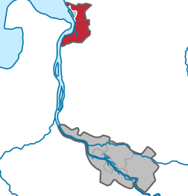 Poloha mesta Bremerhaven v spolkovej krajine Brémy