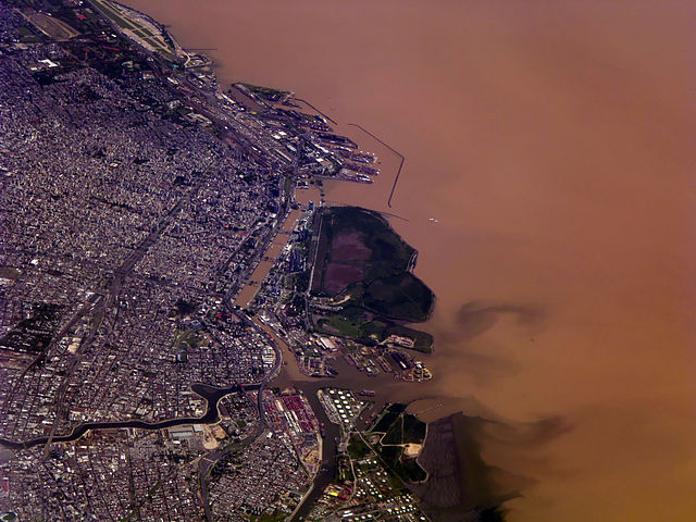 View of central Buenos Aires from the air.
