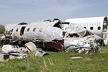 Wichita Airport 2000 crash remains C-FTBZ Canadair Challenger CL.604 (9143358514).jpg