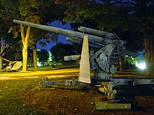 88mm gun monument at the Royal Military College of Canada. CMR - 88mm.JPG