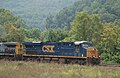 English: CSX 826 Locomotive passing through Clifton Forge, Virginia