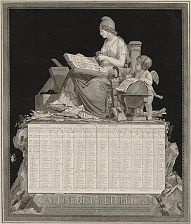 <span class="mw-page-title-main">French Republican calendar</span> Calendar used in Revolutionary France from 1793 to 1805